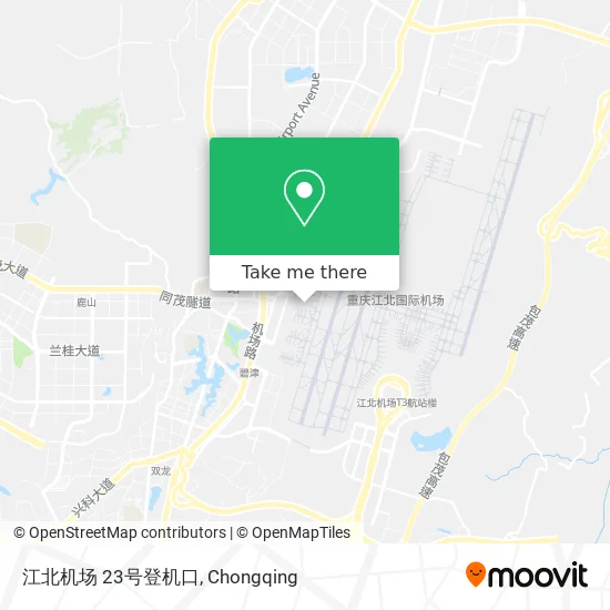 江北机场 23号登机口 map