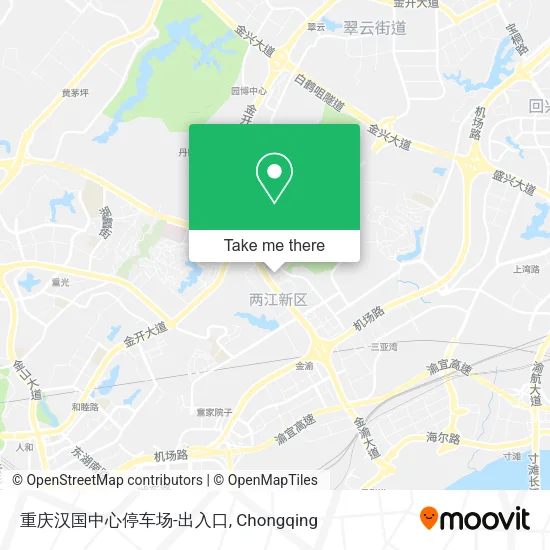 重庆汉国中心停车场-出入口 map