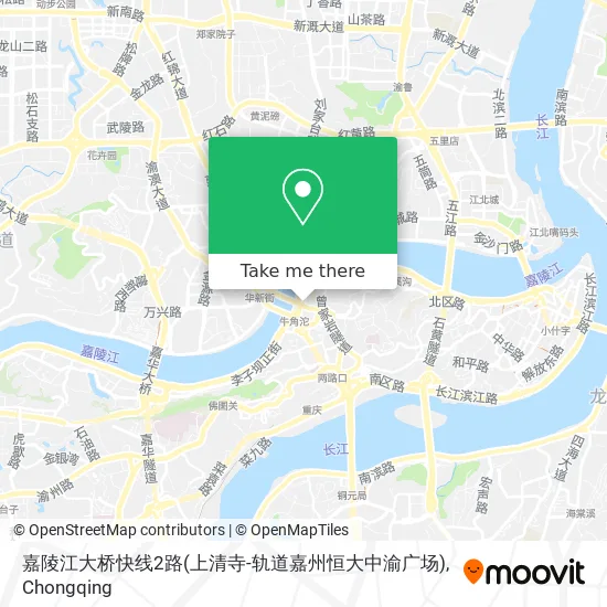 嘉陵江大桥快线2路(上清寺-轨道嘉州恒大中渝广场) map