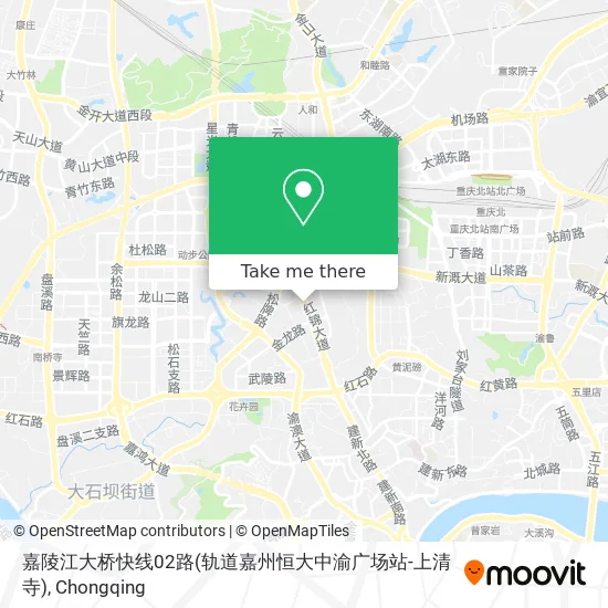 嘉陵江大桥快线02路(轨道嘉州恒大中渝广场站-上清寺) map