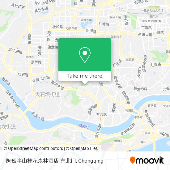 陶然半山桂花森林酒店-东北门 map