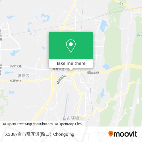 X308/白市驿互通(路口) map