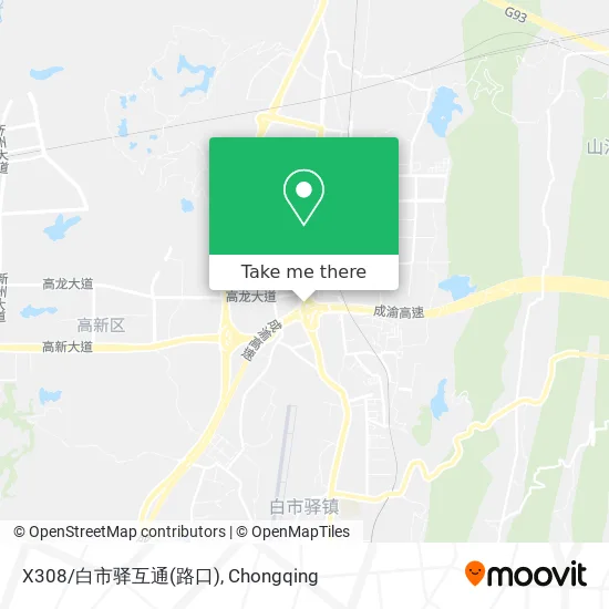 X308/白市驿互通(路口) map