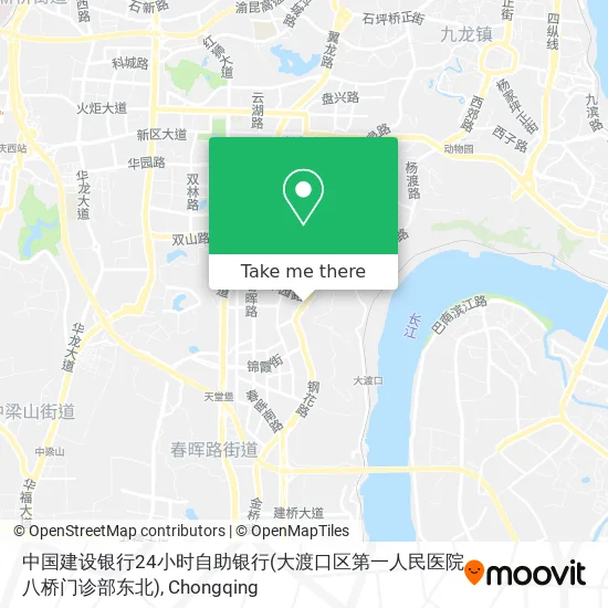 中国建设银行24小时自助银行(大渡口区第一人民医院八桥门诊部东北) map