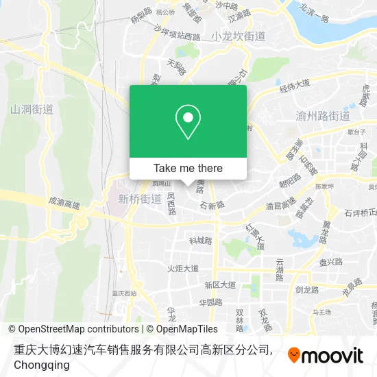 重庆大博幻速汽车销售服务有限公司高新区分公司 map