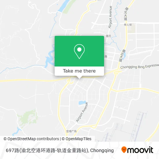 697路(渝北空港环港路-轨道金童路站) map