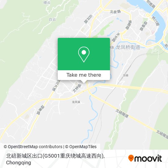 北碚新城区出口(G5001重庆绕城高速西向) map