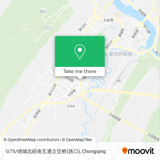 G75/绕城北碚南互通立交桥(路口) map
