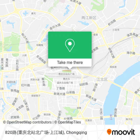 820路(重庆北站北广场-上江城) map