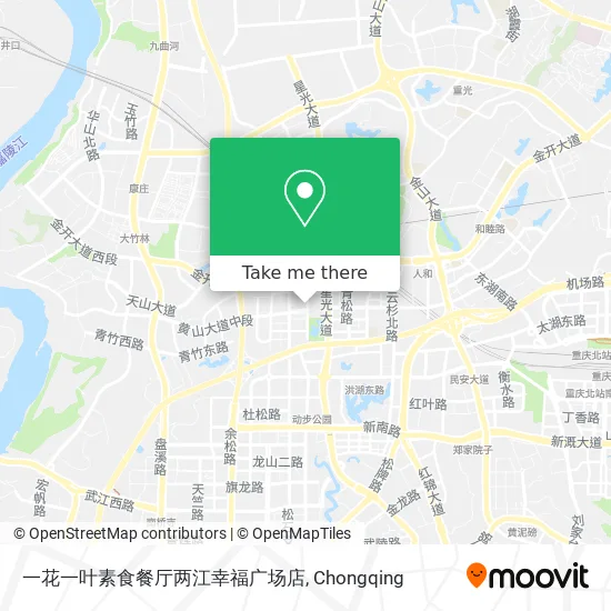 一花一叶素食餐厅两江幸福广场店 map