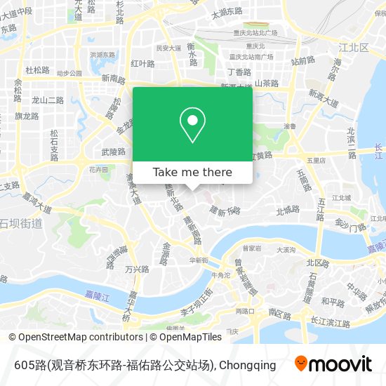 605路(观音桥东环路-福佑路公交站场) map