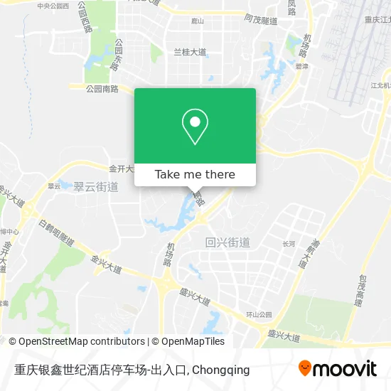 重庆银鑫世纪酒店停车场-出入口 map