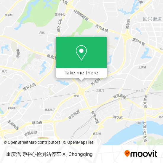 重庆汽博中心检测站停车区 map