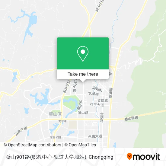 璧山901路(职教中心-轨道大学城站) map