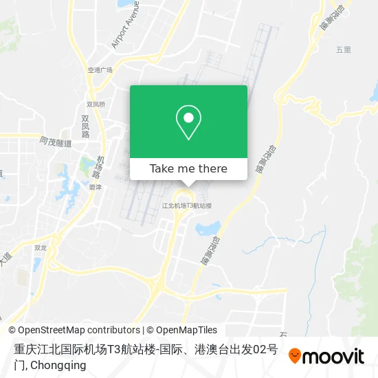 重庆江北国际机场T3航站楼-国际、港澳台出发02号门 map