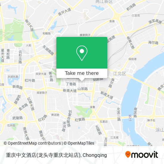 重庆中文酒店(龙头寺重庆北站店) map