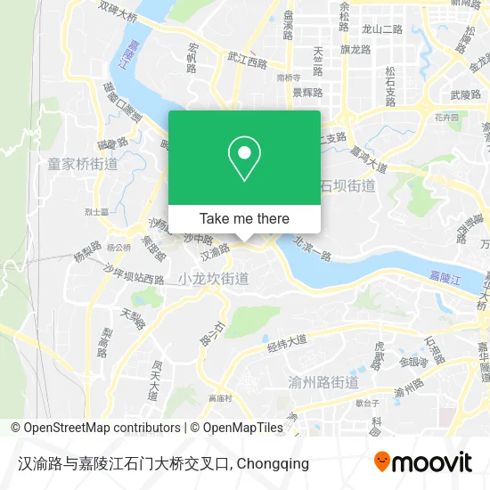 汉渝路与嘉陵江石门大桥交叉口 map