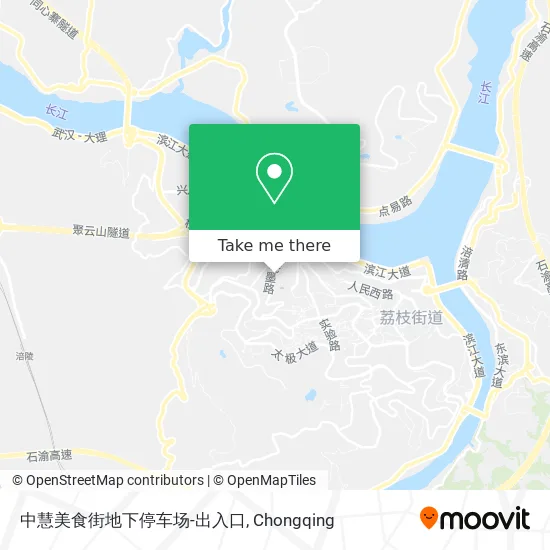 中慧美食街地下停车场-出入口 map