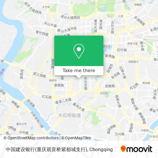 中国建设银行(重庆观音桥紫都城支行) map