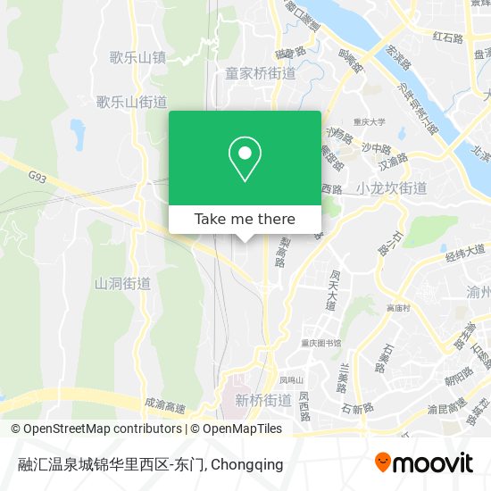 融汇温泉城锦华里西区-东门 map