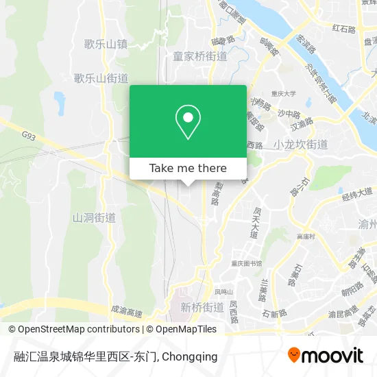 融汇温泉城锦华里西区-东门 map