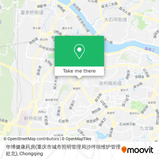华博健康药房(重庆市城市照明管理局沙坪坝维护管理处北) map