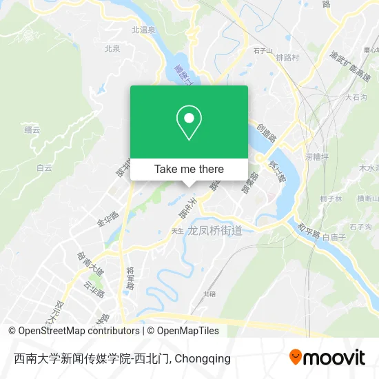 西南大学新闻传媒学院-西北门 map