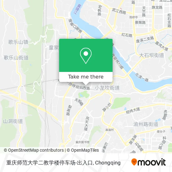 重庆师范大学二教学楼停车场-出入口 map