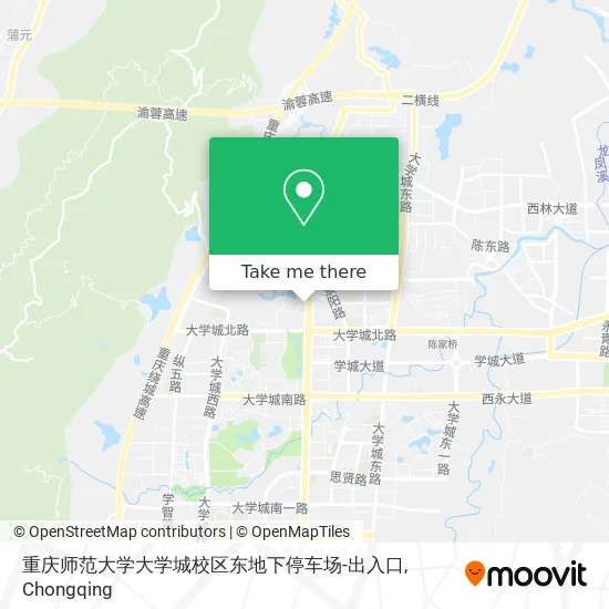 重庆师范大学大学城校区东地下停车场-出入口 map