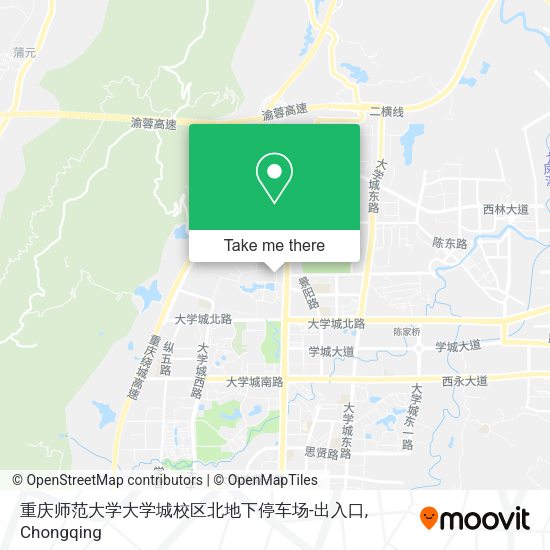 重庆师范大学大学城校区北地下停车场-出入口 map