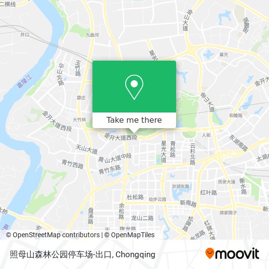 照母山森林公园停车场-出口 map