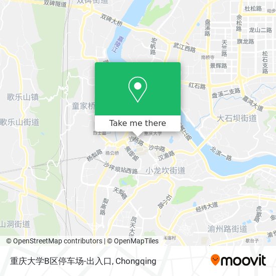 重庆大学B区停车场-出入口 map