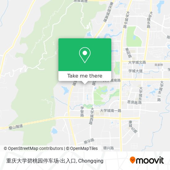 重庆大学碧桃园停车场-出入口 map