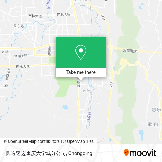 圆通速递重庆大学城分公司 map