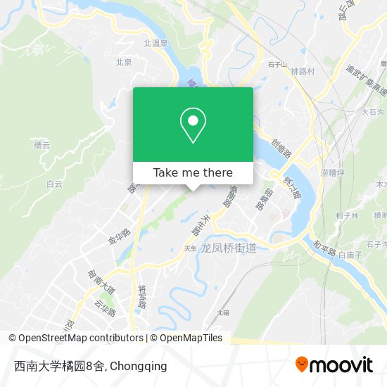 西南大学橘园8舍 map