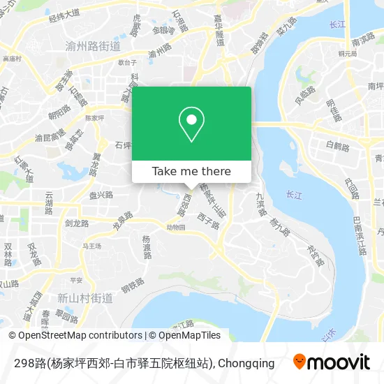 298路(杨家坪西郊-白市驿五院枢纽站) map