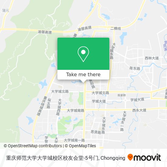 重庆师范大学大学城校区校友会堂-5号门 map