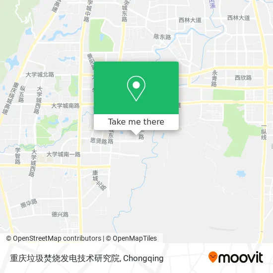 重庆垃圾焚烧发电技术研究院 map
