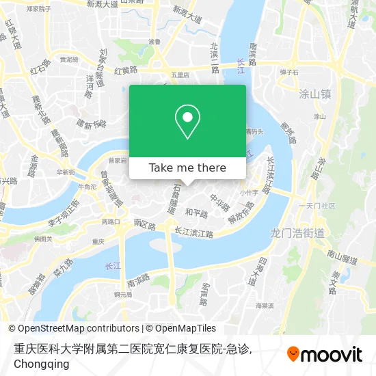 重庆医科大学附属第二医院宽仁康复医院-急诊 map