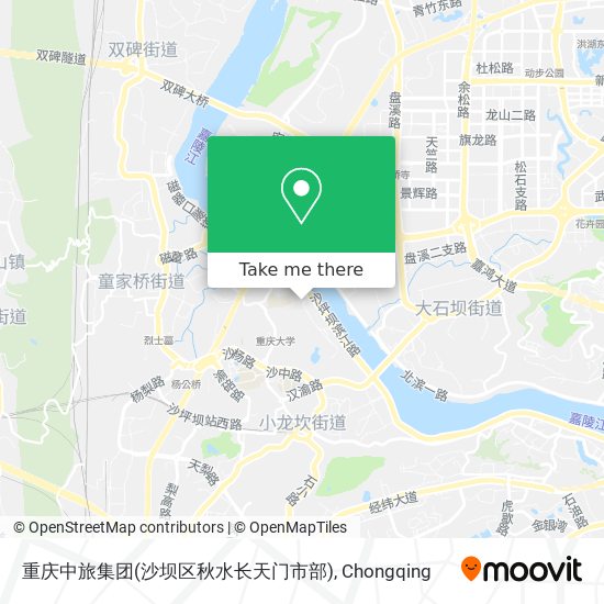 重庆中旅集团(沙坝区秋水长天门市部) map