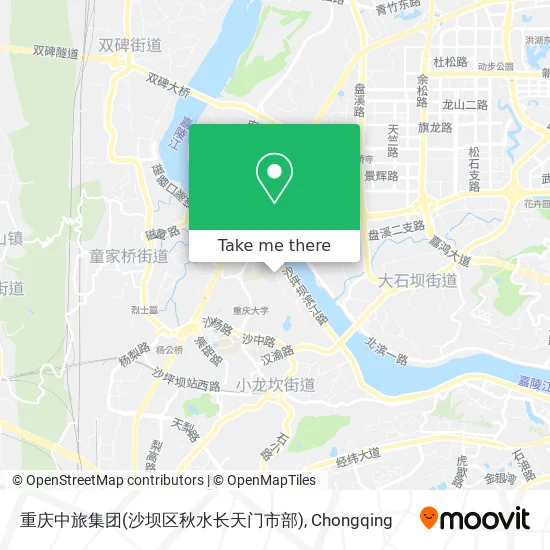 重庆中旅集团(沙坝区秋水长天门市部) map