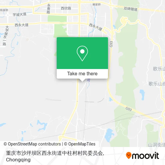 重庆市沙坪坝区西永街道中柱村村民委员会 map