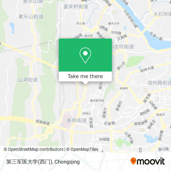 第三军医大学(西门) map