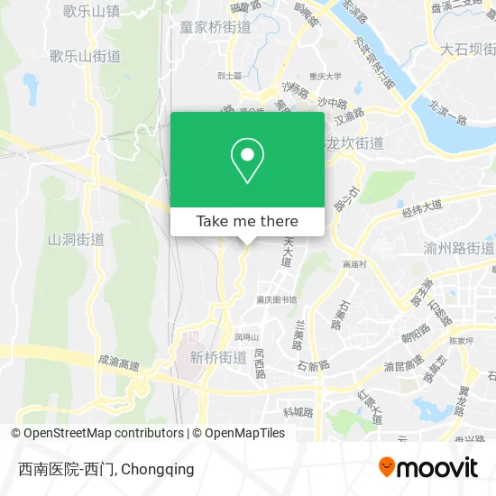 西南医院-西门 map