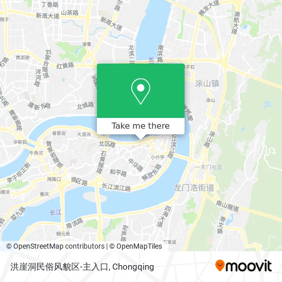 洪崖洞民俗风貌区-主入口 map