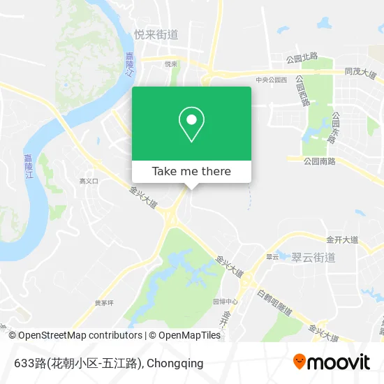 633路(花朝小区-五江路) map