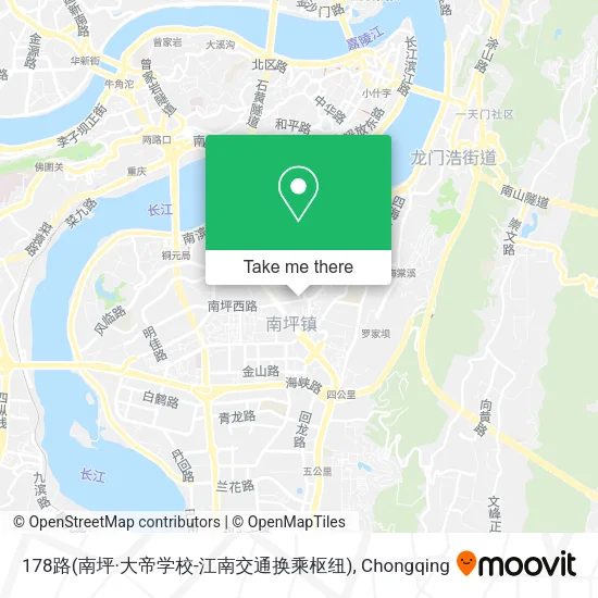 178路(南坪·大帝学校-江南交通换乘枢纽) map
