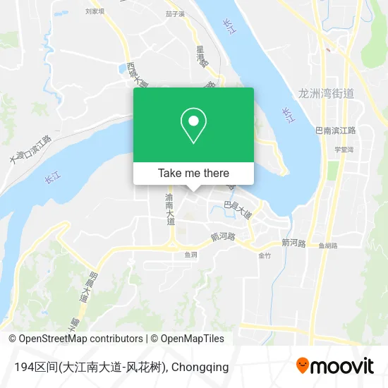 194区间(大江南大道-风花树) map