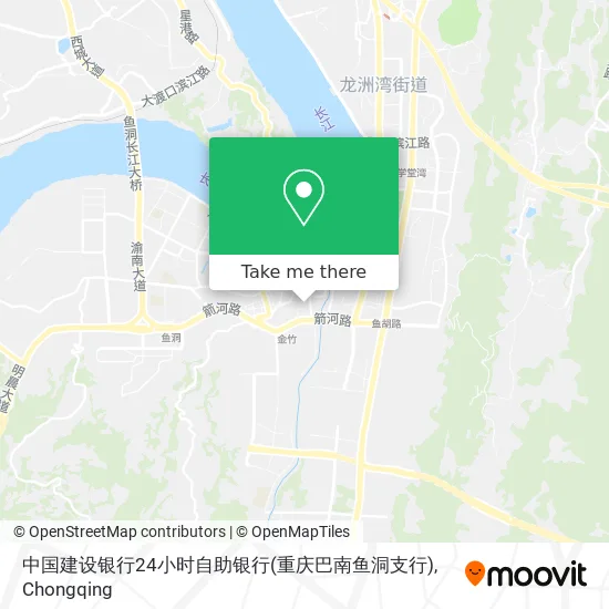 中国建设银行24小时自助银行(重庆巴南鱼洞支行) map