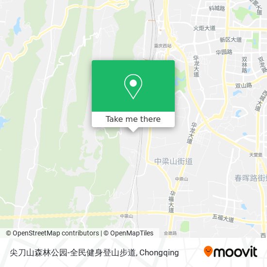 尖刀山森林公园-全民健身登山步道 map
